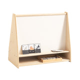 Jooyes Kids 4 Tier Wooden Display Bookcase With White Board And Storage - Side View