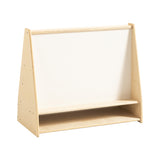 Jooyes Kids 4 Tier Wooden Display Bookcase With White Board And Storage - Top-Down View