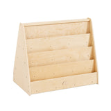 Jooyes Kids 4 Tier Wooden Display Bookcase - Double Side - Front View