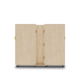 Jooyes Kids Foldable Bookcase Wooden Mobile Bookshelf - Side View