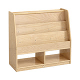 Jooyes Kids Double Side Wooden Bookcase With Storage - Front View