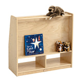 Jooyes Kids Double Side Wooden Bookcase With Storage - Side View