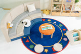 Jooyes Kids 4 Colour Round Velvet Ottoman Set of 4 - 45-Degree Angle