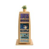Jooyes Kids Wooden Revolving Bookcase - H92cm - Top-Down View