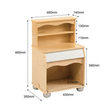 Jooyes Toddler Play Kitchen Cupboard - H68cm - Side View