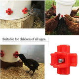 Cheeky Chooka Horizontal Poultry Water Nipple 5Pk - Top-Down View