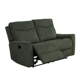 Fabric Motion Recliner Sofa Set Cosmic Dark Gray Manual 3+2 Seater - Side View