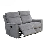 Fabric Motion Recliner Sofa Set Cosmic Light Gray Manual 3+2 Seater - Front View