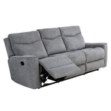Fabric Motion Recliner Sofa Set Cosmic Light Gray Manual 3+2 Seater - Side View