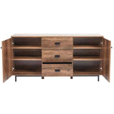 Sideboard Table Dining Furniture Buffet Table Storage Cabinet - Front View