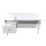 Lift Up White Coffee Table With Storage - Front View