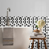 Imitation 3D Epoxy Tile Tic Tac Stickers Black - Side View