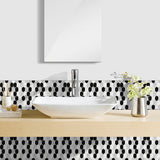 Imitation 3D Epoxy Tile Tic Tac Stickers Black - Top-Down View