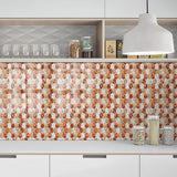 Imitation 3D Epoxy Tile Tic Tac Stickers Orange - 45-Degree Angle