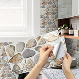 Waterproof Tiles Stone Wallpaper Stickers Bathroom Kitchen Lion Stone - Front View