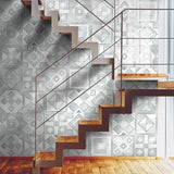 Geometric Pattern Staircase Wall Tile Sticker Kitchen Stove Water And Oil Proof Stickers - Front View