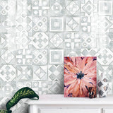 Geometric Pattern Staircase Wall Tile Sticker Kitchen Stove Water And Oil Proof Stickers - Top-Down View