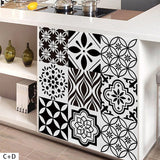 Nordic Wall Sticker Bathroom Waterproof Self-adhesive Tile Sticker  Kitchen Cabinet Decor - Front View