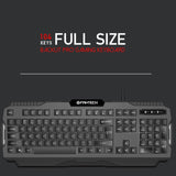 HUNTER PRO K511 Backlit Pro Gaming Keyboard - Front View