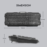 HUNTER PRO K511 Backlit Pro Gaming Keyboard - Side View