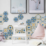 10PCS Multi Colour Tile Set Hexagon Decoration Decal Self-adhesive Oil-proof And Waterproof Wall Stickers - Side View