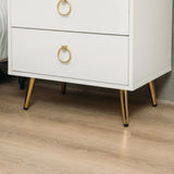 Amelia Modern LED Bedside table with USB and power socket white x 2 - Top-Down View