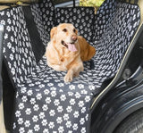 Waterproof Pet Car Seat Cover Hammock Black With Mesh Window - Top-Down View