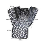 Waterproof Pet Car Seat Cover Hammock Black With Mesh Window - Front View
