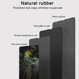 Wireless Charging Qi Mousepad 800x300x4mm Non-slip Rubber Base - Side View