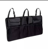 Car Seat Back Organiser Hanging Pouch Bag SUV Hatchback Trunk Boot Storage - Top-Down View