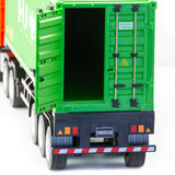 1:18 Scale 9-Channel Alloy Remote Control Container Truck with Lights & Sound for Indoor Play - 45-Degree Angle