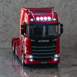 Scania Licensed Remote Control Trailer Head Truck with Lights, Sounds & Steering Adjustment - Close-Up Angle