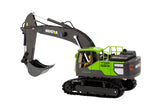 1:18 Scale 13-Channel Alloy Remote Control Excavator Construction Vehicle with Lights, Sound and Steam - Side View