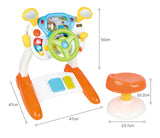 Interactive Baby Driving Simulation Toy with Music and Lights for Sensory Play - Front View