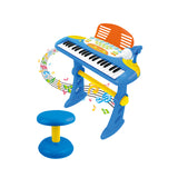 Children's Electronic Keyboard with Stand (Blue) Musical Instrument Toy - Front View