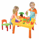 Children's 2-in-1 Sand & Water Table, Includes 18 Play Accessories - Side View
