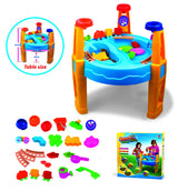 Large Children's Sand & Water Table with 24 Accessories for Play - Side View
