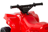 Rechargeable Ride-on Quad bike (Red) with Safe Braking System - Close-Up Angle