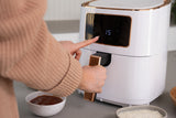 7L Digital Air Fryer (White Rose Gold) 1700W, <200°C, 8 Cooking Settings - Front View