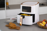 7L Digital Air Fryer (White Rose Gold) 1700W, <200°C, 8 Cooking Settings - Low Angle