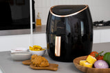 7.1L Digital Air Fryer Kitchen Appliances (Black/Rose Gold) - Front View