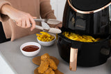 7.1L Digital Air Fryer Kitchen Appliances (Black/Rose Gold) - Side View