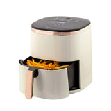 7L Digital Air Fryer with 8 pre-set Touch-control Cooking Programs - Cream - Side View