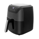 8L Digital Air Fryer (Black) w/ Viewing Window & Basket Insert - Front View