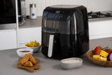 8L Digital Air Fryer (Black) w/ Viewing Window & Basket Insert - 45-Degree Angle