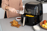 8L Digital Air Fryer (Black) w/ Viewing Window & Basket Insert - Rear View