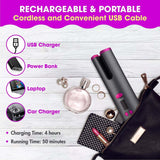 Cordless Ceramic Automatic Hair Curler for Portable Hair Styling - 45-Degree Angle