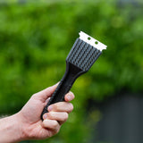 Stainless Steel BBQ Brush and Scraper Blade - Rear View