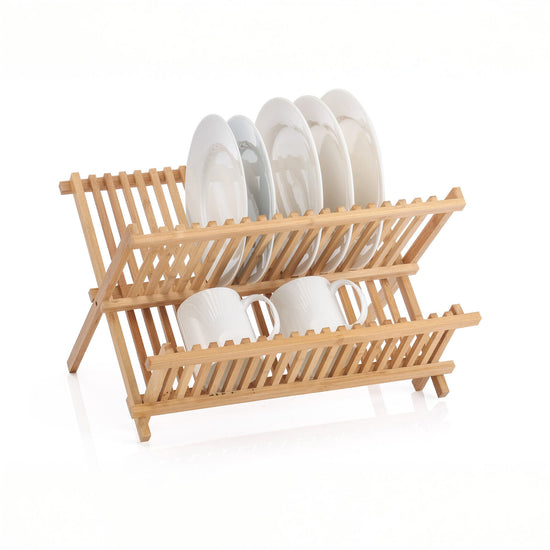 2 Tier Bamboo Dish Rack