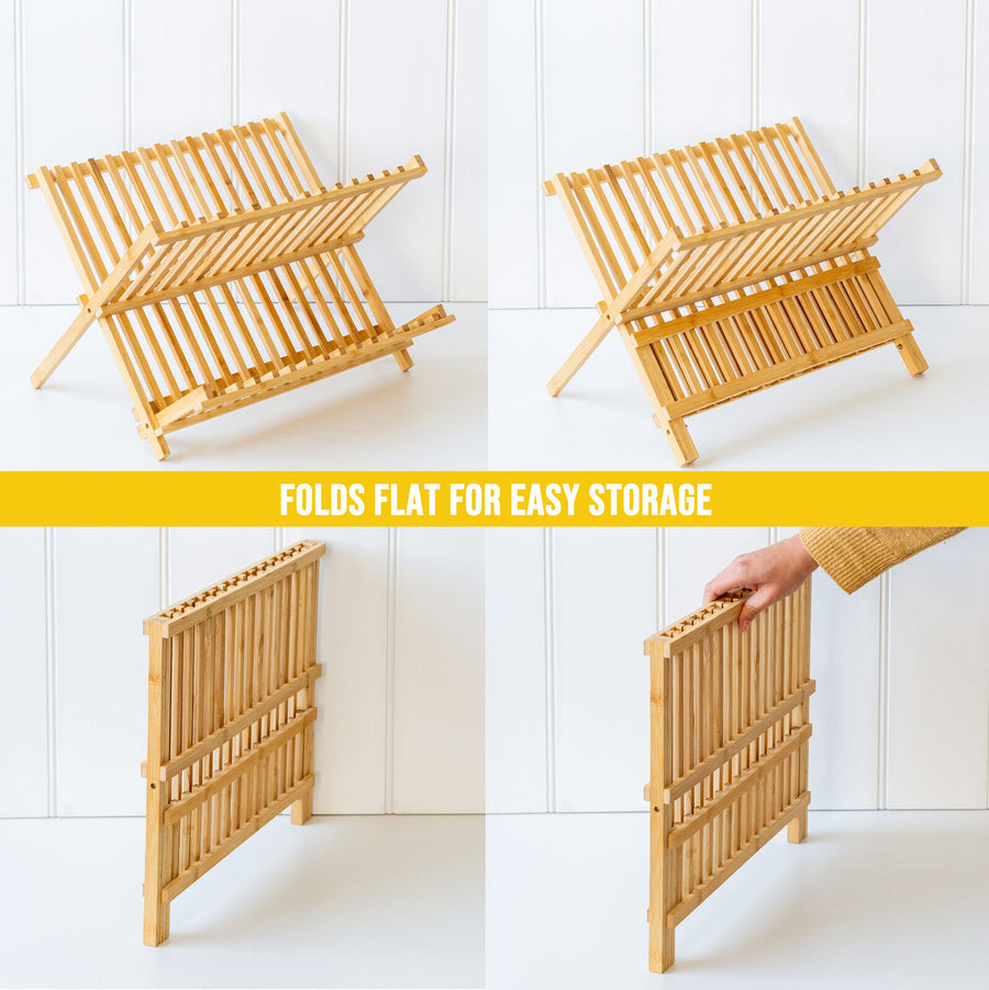 2 Tier Bamboo Dish Rack